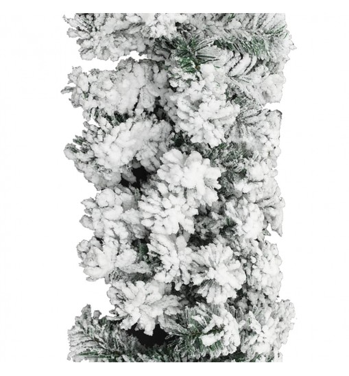 vidaXL Christmas Garland with Flocked Snow Green 16 ft PVC