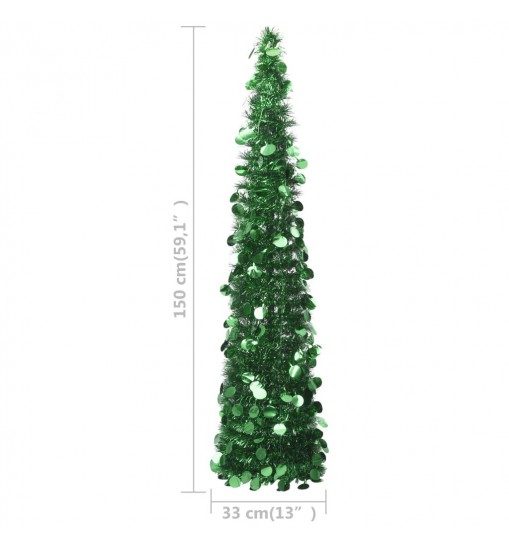 vidaXL Pop-up Artificial Christmas Tree Green 5 ft PET