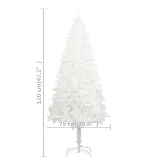 vidaXL Artificial Christmas Tree Lifelike Needles White 4 ft