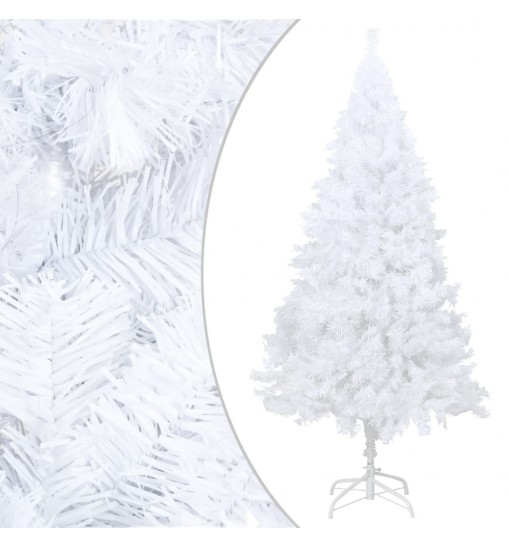 vidaXL Artificial Christmas Tree with Thick Branches White 6 ft PVC