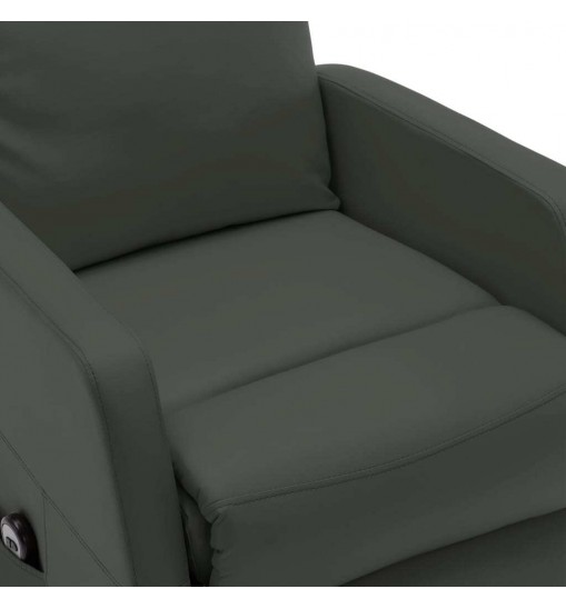 vidaXL Power Lift Massage Recliner Anthracite Faux Leather