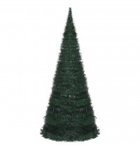 vidaXL Pop-up String Artificial Christmas Tree with LED Green 7 ft