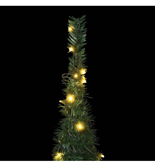 vidaXL Pop-up String Artificial Christmas Tree with LED Green 7 ft