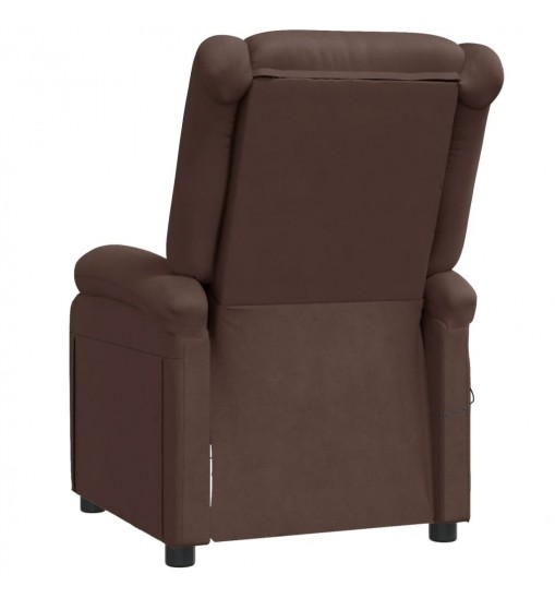 vidaXL Massage Chair Brown Faux Leather