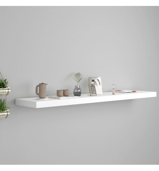 vidaXL Floating Wall Shelf White 47.2"x9.3"x1.5" MDF