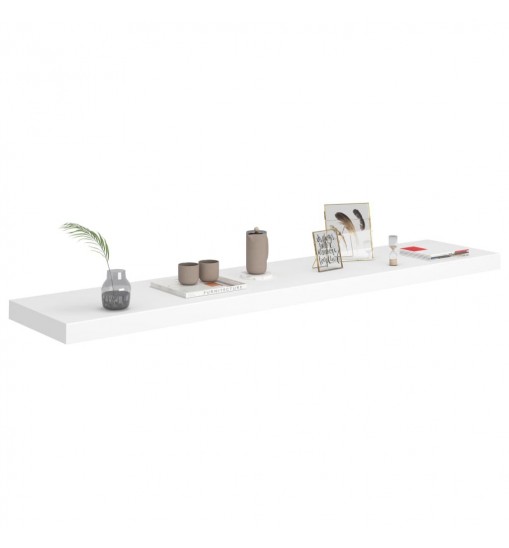 vidaXL Floating Wall Shelf White 47.2"x9.3"x1.5" MDF