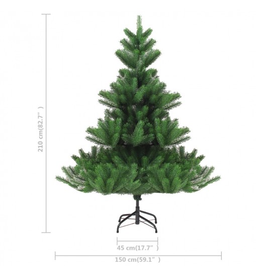 vidaXL Nordmann Fir Artificial Christmas Tree Green 7 ft