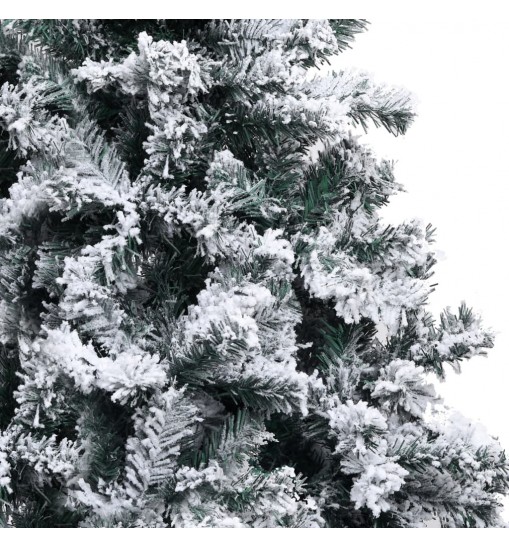 vidaXL Artificial Christmas Tree with Flocked Snow Green 4 ft PVC