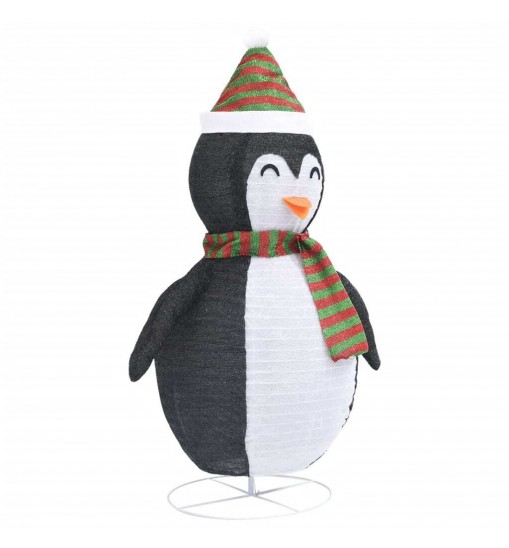 vidaXL Decorative Christmas Snow Penguin Figure LED Luxury Fabric 4 ft