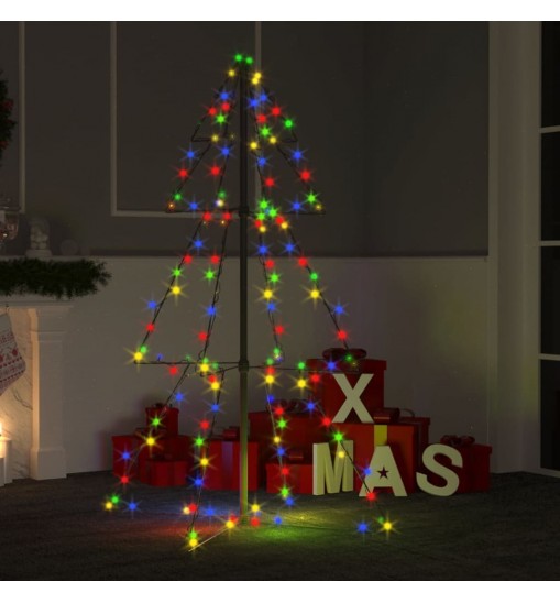 vidaXL Christmas Cone Tree 160 LEDs Indoor and Outdoor 3x4 ft