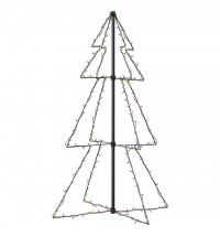 vidaXL Christmas Cone Tree 160 LEDs Indoor and Outdoor 3x4 ft