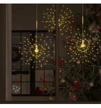 vidaXL Outdoor Christmas Firecrack Light Warm White 7.9" 140 LEDs