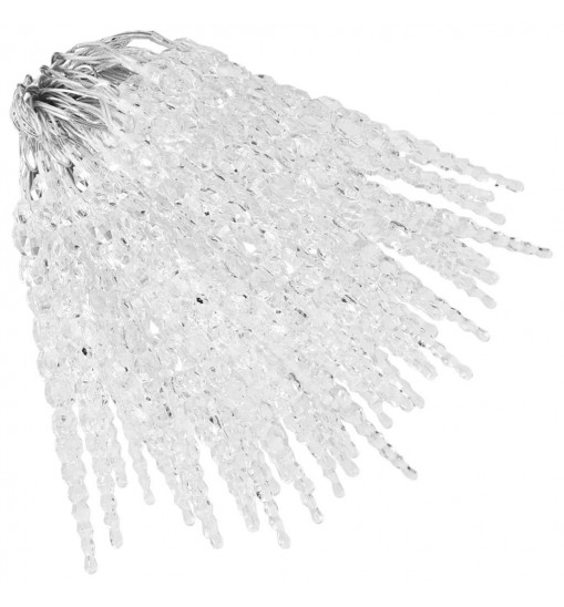 vidaXL Christmas Icicle Lights 100 pcs Warm White Acrylic