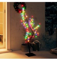 vidaXL Christmas Tree 128 LEDs Colorful Light Cherry Blossom 4 ft