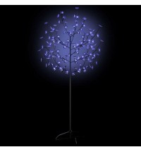 vidaXL Christmas Tree 120 LEDs Blue Light Cherry Blossom 5 ft