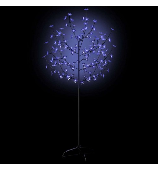 vidaXL Christmas Tree 120 LEDs Blue Light Cherry Blossom 5 ft