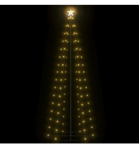 vidaXL Christmas Cone Tree Warm White 100 LEDs Decoration 2x6 ft