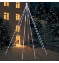 vidaXL Christmas Tree Lights Indoor Outdoor 1300 LEDs Cold White 26 ft