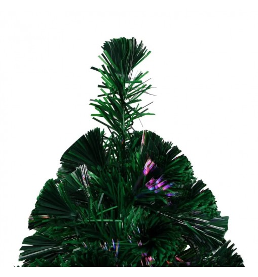 vidaXL Artificial Christmas Tree with Stand Green 6 ft Fiber Optic