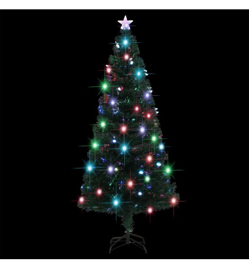 vidaXL Artificial Christmas Tree with Stand/LED 5 ft Fiber Optic