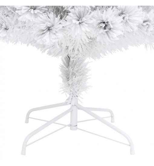 vidaXL Artificial Christmas Tree with LED White 5 ft Fiber Optic