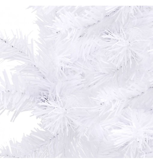 vidaXL Corner Artificial Christmas Tree White 4 ft PVC