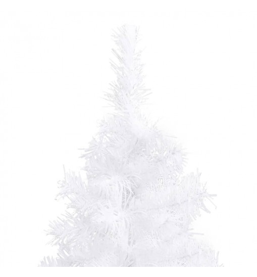 vidaXL Corner Artificial Christmas Tree White 4 ft PVC