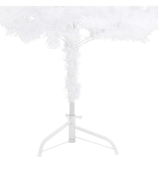 vidaXL Corner Artificial Christmas Tree White 4 ft PVC