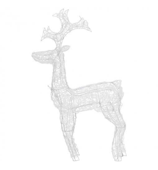 vidaXL Reindeer Christmas Decoration 90 LEDs 2x1x3 ft Acrylic