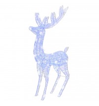 vidaXL XXL Acrylic Christmas Reindeer 250 LED 6 ft Blue