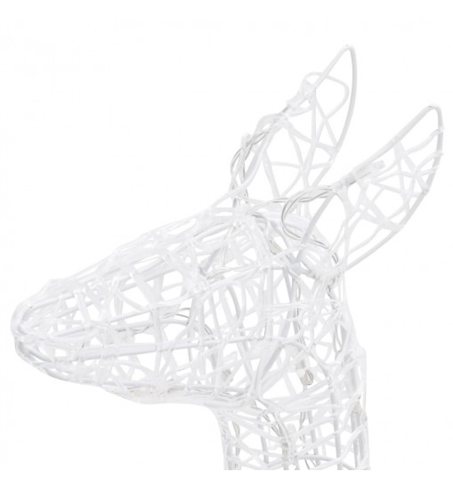 vidaXL Acrylic Reindeer Family Christmas Decoration 160 LED Blue