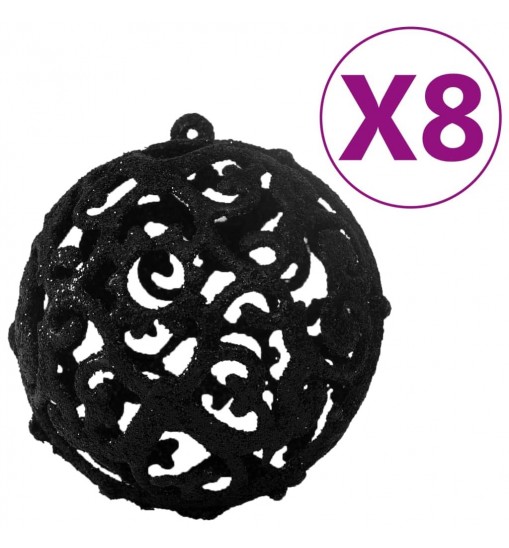 vidaXL 100 Piece Christmas Ball Set Black