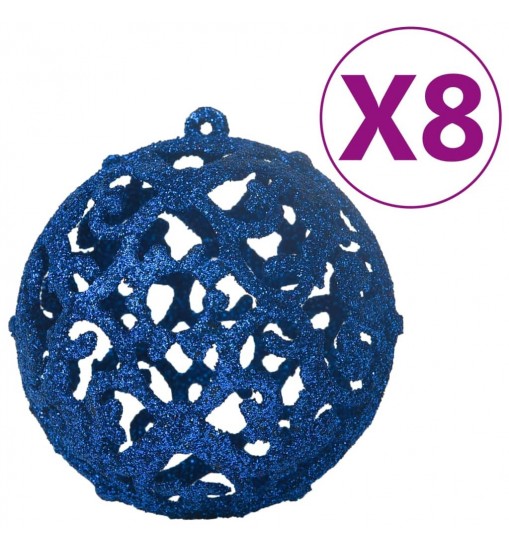 vidaXL 100 Piece Christmas Ball Set Blue