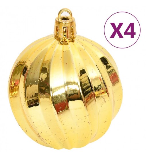 vidaXL 108 Piece Christmas Bauble Set Gold and Red