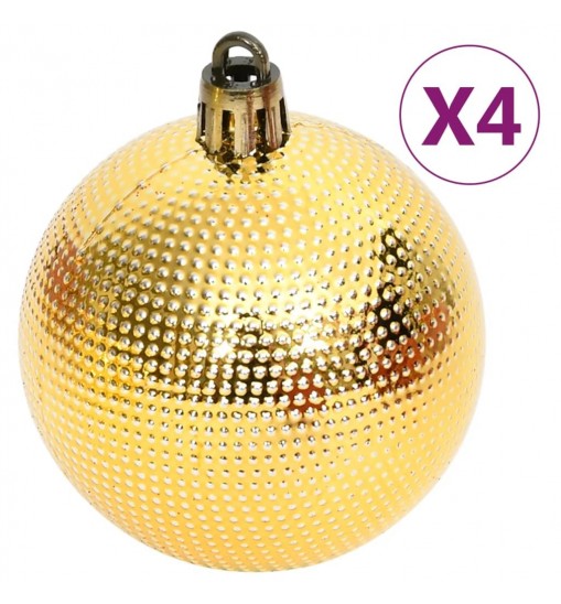 vidaXL 108 Piece Christmas Bauble Set Gold and Red