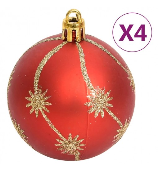 vidaXL 108 Piece Christmas Bauble Set Gold and Red