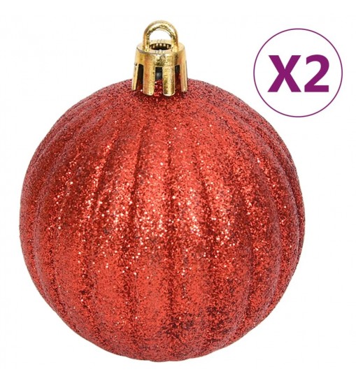 vidaXL 108 Piece Christmas Bauble Set Gold and Red