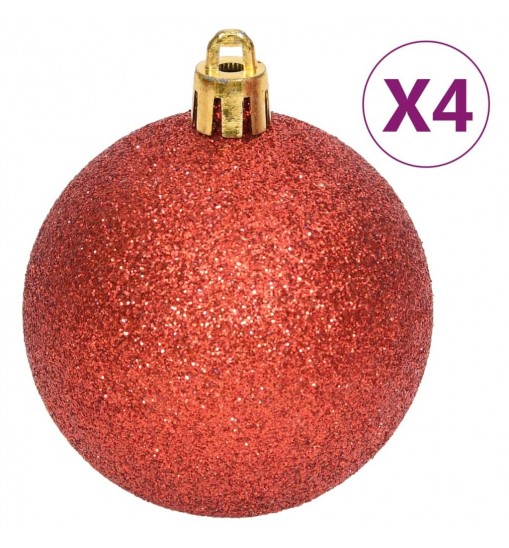 vidaXL 108 Piece Christmas Bauble Set Red and White