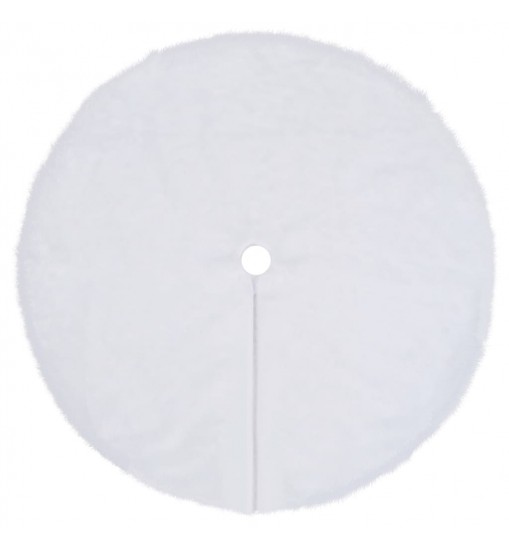 vidaXL Christmas Tree Skirt White 48" Faux