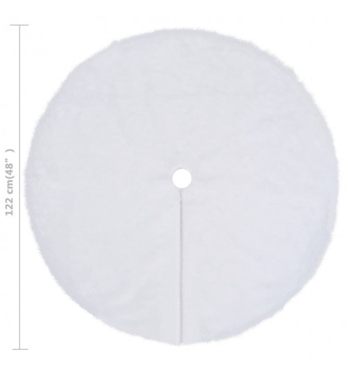 vidaXL Christmas Tree Skirt White 48" Faux