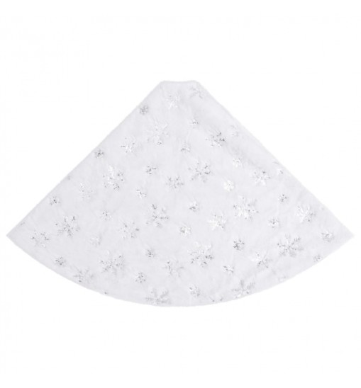 vidaXL Luxury Christmas Tree Skirt White 35.4" Faux