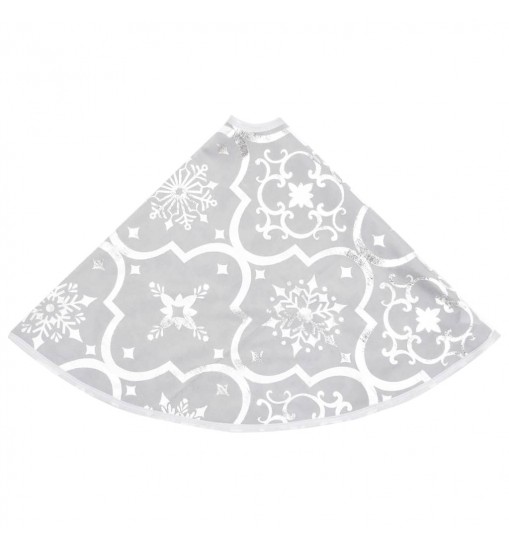 vidaXL Luxury Christmas Tree Skirt with Sock White 4 ft Fabric