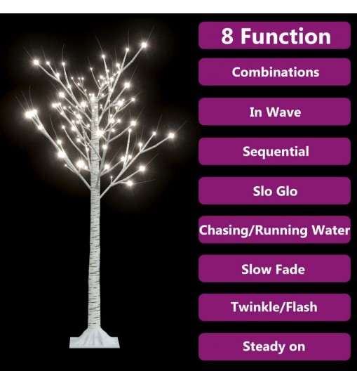 vidaXL Christmas Tree 128 LEDs 4 ft Cold White Willow Indoor Outdoor