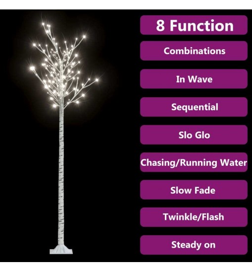 vidaXL Christmas Tree 220 LEDs 7 ft Cold White Willow Indoor Outdoor