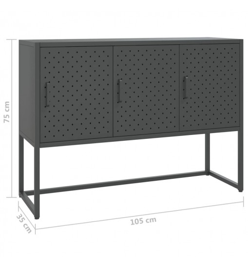 vidaXL Sideboard Anthracite 41.3"x13.8"x29.5" Steel