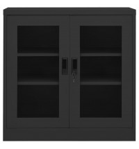 vidaXL Office Cabinet Anthracite 35.4"x15.7"x35.4" Steel