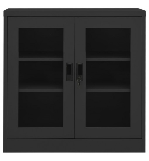 vidaXL Office Cabinet Anthracite 35.4"x15.7"x35.4" Steel