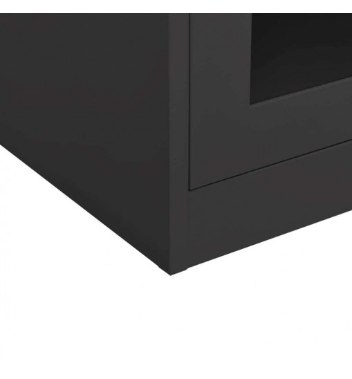 vidaXL Office Cabinet Anthracite 35.4"x15.7"x35.4" Steel