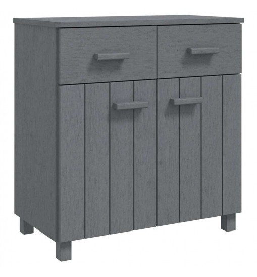 vidaXL Sideboard HAMAR Dark Gray 31.1"x15.7"x31.5" Solid Wood Pine