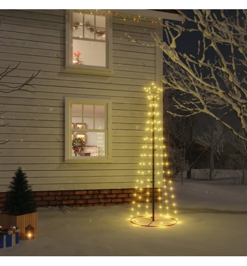 vidaXL Christmas Cone Tree Warm White 108 LEDs 2x6 ft